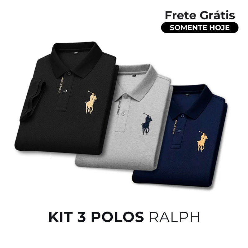 Compre 2 Leve 3 - Camisa Polo Ralph Elegant® + Relogio de Brinde