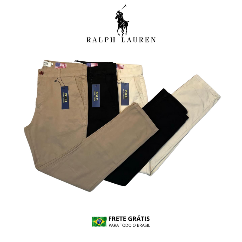 [Kit 3] Calças em Sarja Ralph Lauren