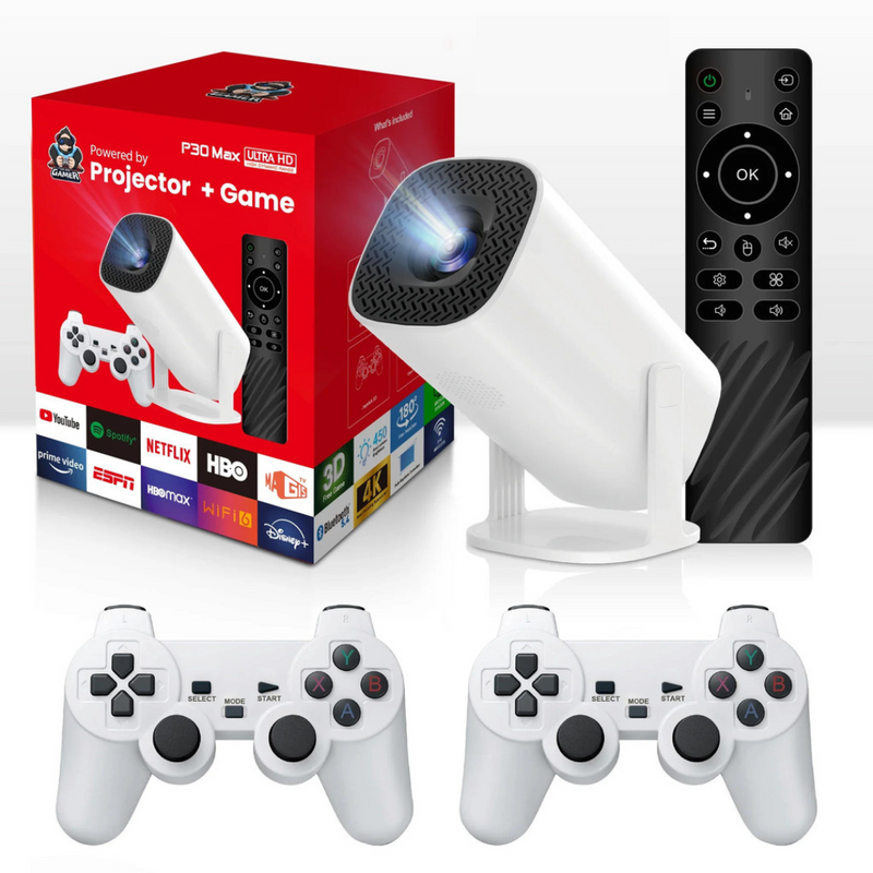 Projetor+Game Ultra HD 4K Vision |4.000 Apps e 36.000 Jogos|